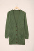Front Pocket And Buttons Closure Cardigan